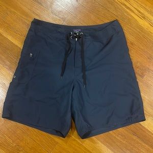 Men’s navy Patagonia swim trunks, size 34